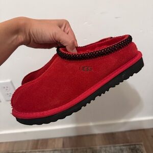UGG Red and Black Cozy Slippers 35